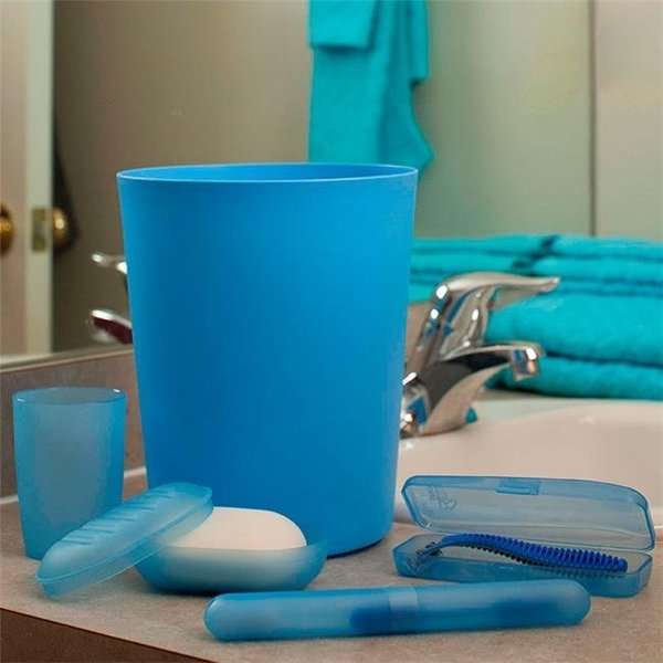 Everyday Home Everyday Home 66-63B Waste Basket & Toiletry Case Set; Blue - 5 Piece 66-63B